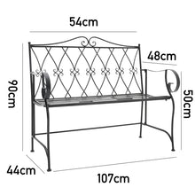 Load image into Gallery viewer, Garden bench made of iron - bench, outdoor bench, metal garden bench
