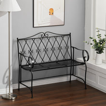 Load image into Gallery viewer, Garden bench made of iron - bench, outdoor bench, metal garden bench