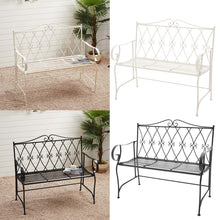 Load image into Gallery viewer, Garden bench made of iron - bench, outdoor bench, metal garden bench