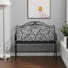 Load image into Gallery viewer, Iron 2 Seater Garden Bench Patio Chair