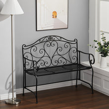 Load image into Gallery viewer, Iron 2 Seater Garden Bench Patio Chair