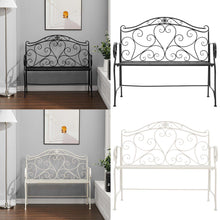 Load image into Gallery viewer, Iron 2 Seater Garden Bench Patio Chair