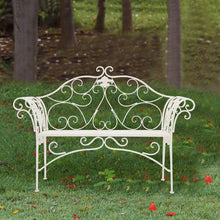 Load image into Gallery viewer, Metal Garden Bench 2-Seater Outdoor Patio Chair Furniture