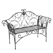 Load image into Gallery viewer, Metal Garden Bench 2-Seater Outdoor Patio Chair Furniture