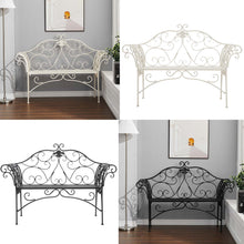 Load image into Gallery viewer, Metal Garden Bench 2-Seater Outdoor Patio Chair Furniture