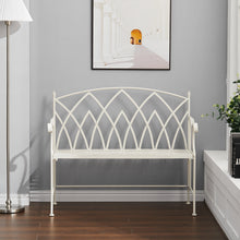 Load image into Gallery viewer, Foldable Garden Patio Bench Metal Outdoor Seating Furniture 2 Seater Home Decor