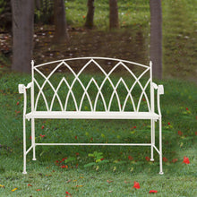 Load image into Gallery viewer, Foldable Garden Patio Bench Metal Outdoor Seating Furniture 2 Seater Home Decor