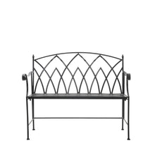Load image into Gallery viewer, Foldable Garden Patio Bench Metal Outdoor Seating Furniture 2 Seater Home Decor