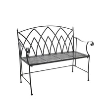 Load image into Gallery viewer, Foldable Garden Patio Bench Metal Outdoor Seating Furniture 2 Seater Home Decor
