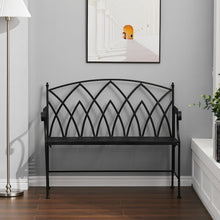 Load image into Gallery viewer, Foldable Garden Patio Bench Metal Outdoor Seating Furniture 2 Seater Home Decor