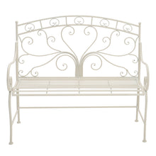 Load image into Gallery viewer, Garden Bench Patio 2-seater Armrest Chair Outdoor Metal Seat