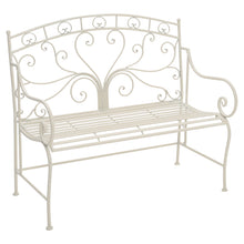 Load image into Gallery viewer, Garden Bench Patio 2-seater Armrest Chair Outdoor Metal Seat