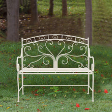 Load image into Gallery viewer, Garden Bench Patio 2-seater Armrest Chair Outdoor Metal Seat