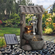 Load image into Gallery viewer, Outdoor Creative Water Fountain Rockery Decor Solar Powered