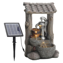 Load image into Gallery viewer, Outdoor Creative Water Fountain Rockery Decor Solar Powered