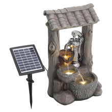 Load image into Gallery viewer, Outdoor Creative Water Fountain Rockery Decor Solar Powered
