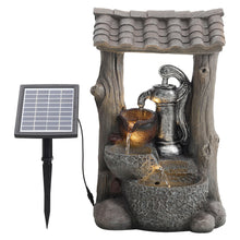 Load image into Gallery viewer, Outdoor Creative Water Fountain Rockery Decor Solar Powered