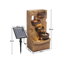 Load image into Gallery viewer, Water Fountain Rockery Decor Solar Powered Outdoor