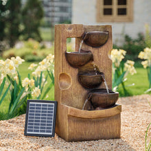 Load image into Gallery viewer, Water Fountain Rockery Decor Solar Powered Outdoor