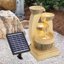 Load image into Gallery viewer, Outdoor Solar Power Garden Water Feature Fountain Rockery Decor