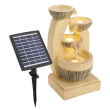 Load image into Gallery viewer, Outdoor Solar Power Garden Water Feature Fountain Rockery Decor