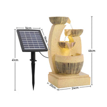 Load image into Gallery viewer, Outdoor Solar Power Garden Water Feature Fountain Rockery Decor