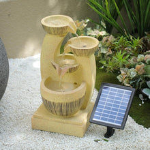 Load image into Gallery viewer, Outdoor Solar Power Garden Water Feature Fountain Rockery Decor