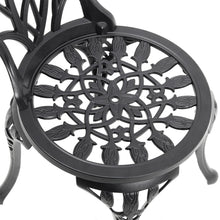 Load image into Gallery viewer, 3 Piece Bistro Set Round Aluminum Patio Table with 2 Chairs