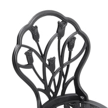 Load image into Gallery viewer, 3 Piece Bistro Set Round Aluminum Patio Table with 2 Chairs