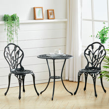 Load image into Gallery viewer, 3 Piece Bistro Set Round Aluminum Patio Table with 2 Chairs