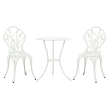 Load image into Gallery viewer, 3 Piece Bistro Set Round Aluminum Patio Table with 2 Chairs