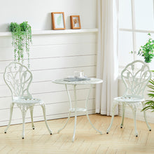 Load image into Gallery viewer, 3 Piece Bistro Set Round Aluminum Patio Table with 2 Chairs