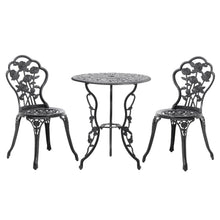 Load image into Gallery viewer, 3 Piece Garden Table and Chairs Bistro Set Outdoor Patio Furniture