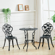 Load image into Gallery viewer, 3 Piece Garden Table and Chairs Bistro Set Outdoor Patio Furniture