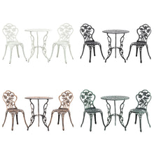 Load image into Gallery viewer, 3 Piece Garden Table and Chairs Bistro Set Outdoor Patio Furniture