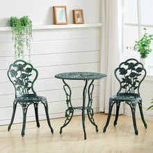 Load image into Gallery viewer, 3 Piece Garden Table and Chairs Bistro Set Outdoor Patio Furniture