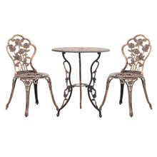 Load image into Gallery viewer, 3 Piece Garden Table and Chairs Bistro Set Outdoor Patio Furniture