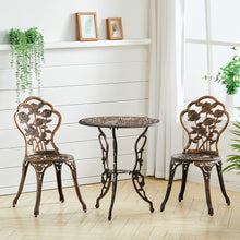 Load image into Gallery viewer, 3 Piece Garden Table and Chairs Bistro Set Outdoor Patio Furniture