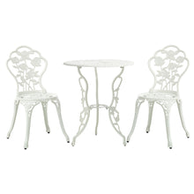 Load image into Gallery viewer, 3 Piece Garden Table and Chairs Bistro Set Outdoor Patio Furniture
