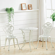Load image into Gallery viewer, 3 Piece Garden Table and Chairs Bistro Set Outdoor Patio Furniture