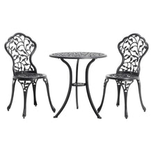 Load image into Gallery viewer, 3pcs Bistro Set Cast Aluminum Outdoor Patio Table with 2 Chairs