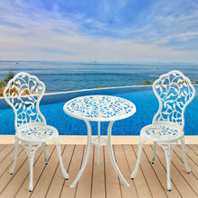 Load image into Gallery viewer, 3pcs Bistro Set Cast Aluminum Outdoor Patio Table with 2 Chairs