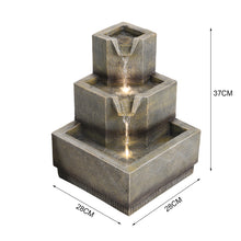 Load image into Gallery viewer, Multi-Tier Modern Garden Fountain with LED Lights, AI0960