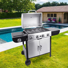 Load image into Gallery viewer, 5-Burner Outdoor Gas Burner with Side Burner Gas Gill, AI0968
