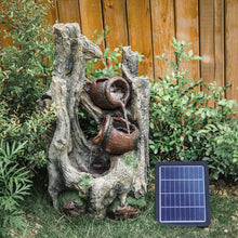 Load image into Gallery viewer, Outdoor Water Fountain Rockery Decoration Solar Powered