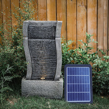 Load image into Gallery viewer, Water Feature Decor Fountain Rockery Solar Powered Garden Outdoor