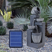 Load image into Gallery viewer, Outdoor LED Water Fountain Rockery Decor with Pump Solar Power