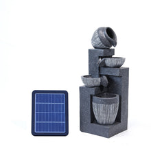Load image into Gallery viewer, Outdoor LED Water Fountain Rockery Decor with Pump Solar Power