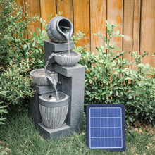 Load image into Gallery viewer, Outdoor LED Water Fountain Rockery Decor with Pump Solar Power