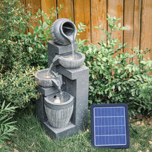 Load image into Gallery viewer, Outdoor LED Water Fountain Rockery Decor with Pump Solar Power